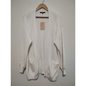 Quince White Women's Cardigan Sweater
